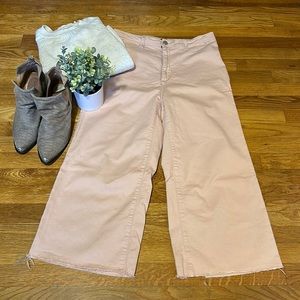 BDG Urban Outfitters Womens 10 Light Pink High Waisted Wide Leg Crop Pants